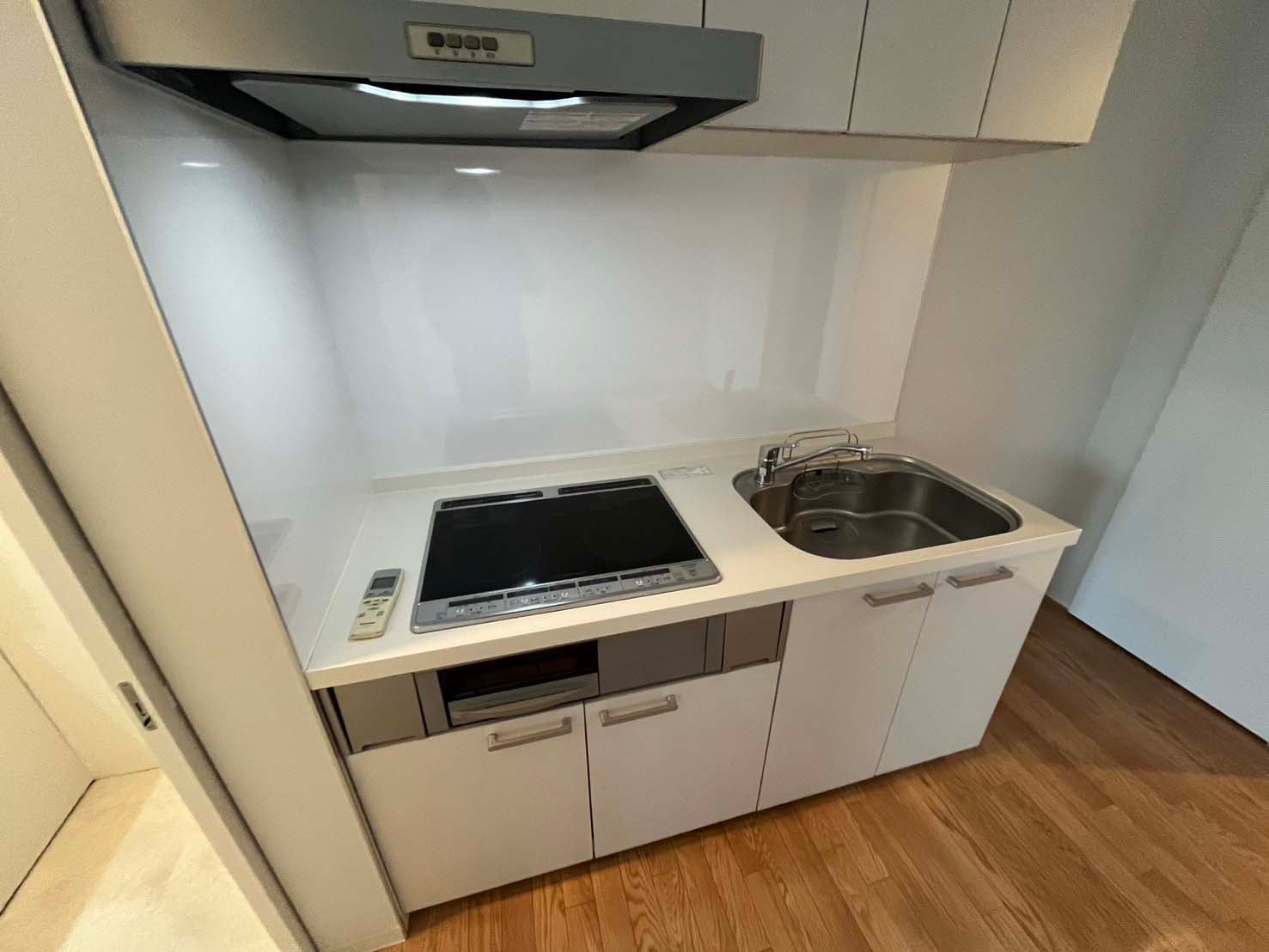 Bamboo House kitchen with IH cooktop and sink